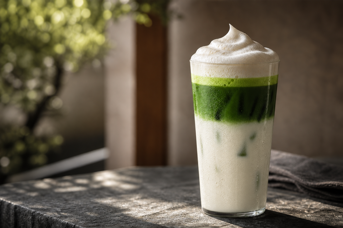 ふわふわ泡の「クラウド抹茶」の作り方