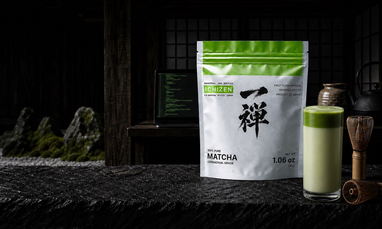 ICHIZENの宇治抹茶と抹茶ラテ