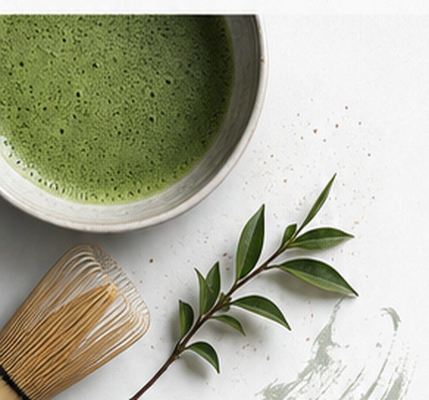 Finished bowl of matcha with settled foam